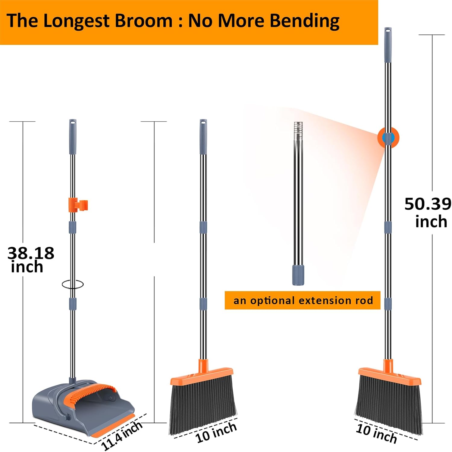 SWEEPORA™ Broom &amp; Dustpan Set