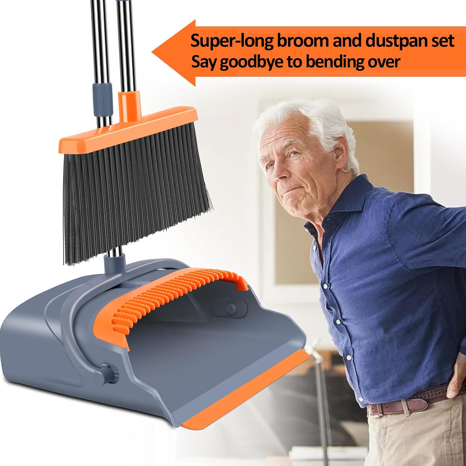 SWEEPORA™ Broom &amp; Dustpan Set