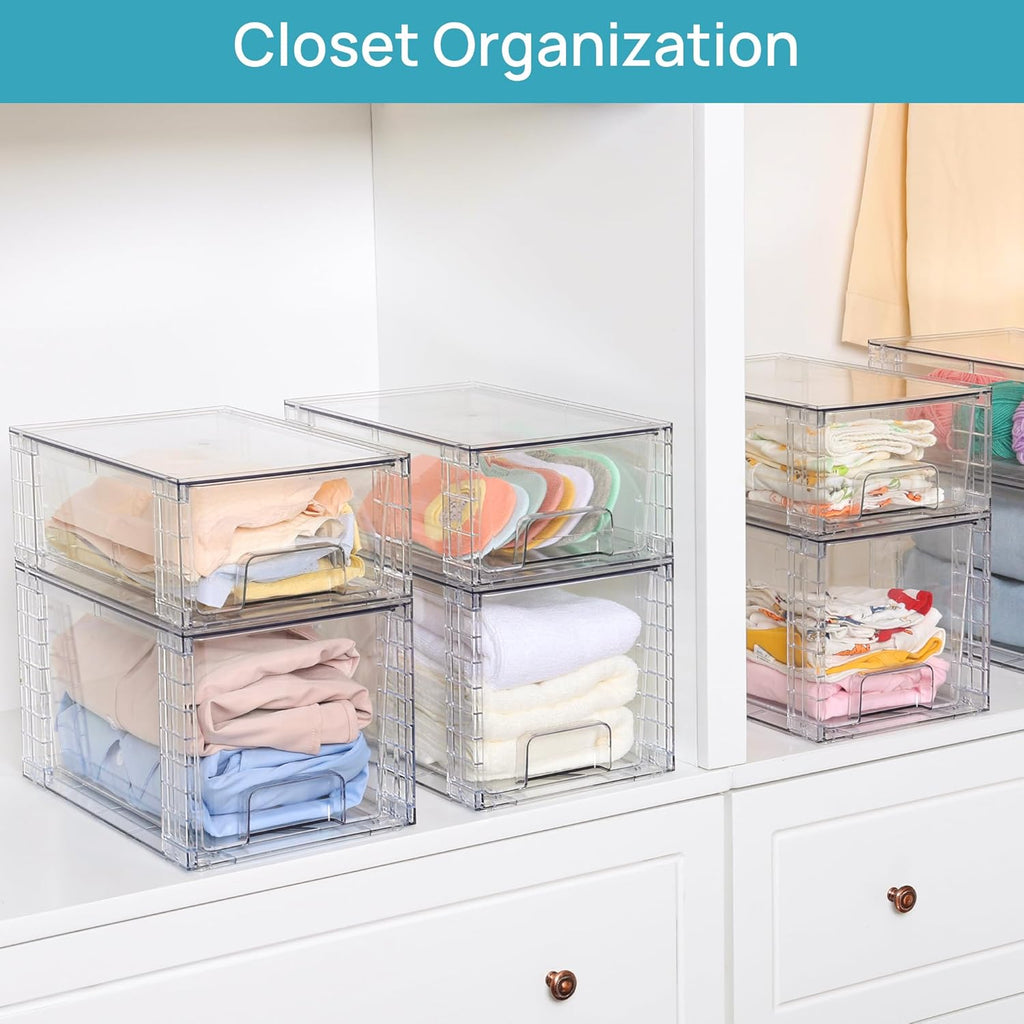 CLEARVA™ Stackable Storage Drawers